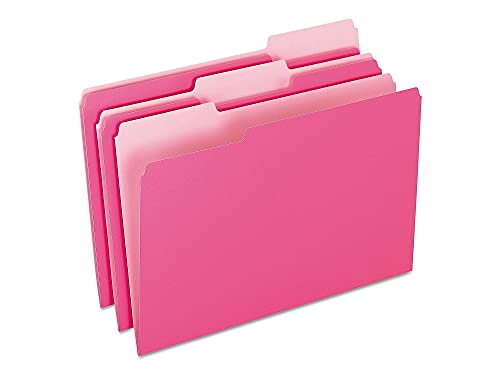 Pendaflex Two-Tone Color File Folders, Legal Size, Pink, 1/3 Cut, 100/BX (153 1/3 PIN) - Image 3