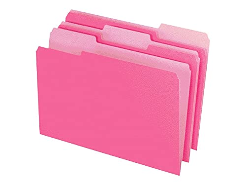 Pendaflex Two-Tone Color File Folders, Legal Size, Pink, 1/3 Cut, 100/BX (153 1/3 PIN) - Image 2