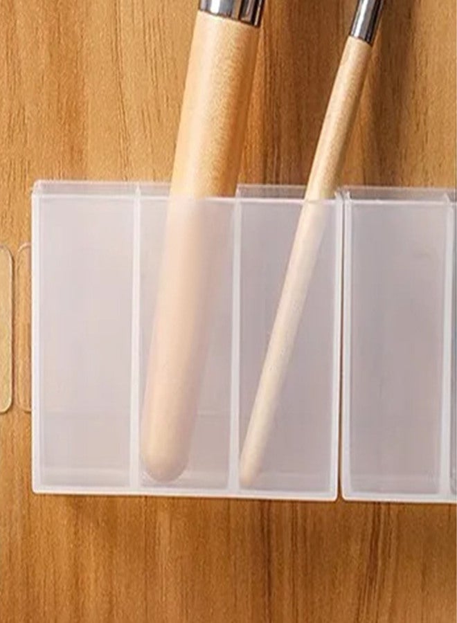 Mini Wall Mount Storage Box 3 Compartment Self Adhesive Transparent Punch Free Organizer Box for Home Bathroom - Image 3