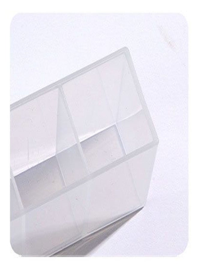 Mini Wall Mount Storage Box 3 Compartment Self Adhesive Transparent Punch Free Organizer Box for Home Bathroom - Image 1