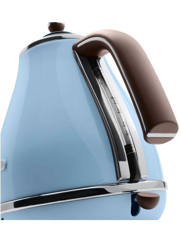De'Longhi Icona Vintage Electric Kettle 1.7 L 2000 W KBOV2001.AZ Blue - Image 2