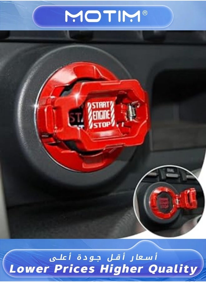 Motim Push Start Button Cover Car Engine Start Stop Button Cover Protector Motorcycle Key Ignition Switch Cover Cool Car Accessories Interior Decor Red  - Image 1