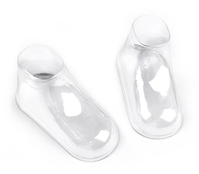 100Pcs Clear Plastic Baby Feet Display Baby Booties Crochet Shoes Socks Showcase Toddler Shoes Supports Shoe Forms Stand Holder for Store and Home Use 50Pair 8CM