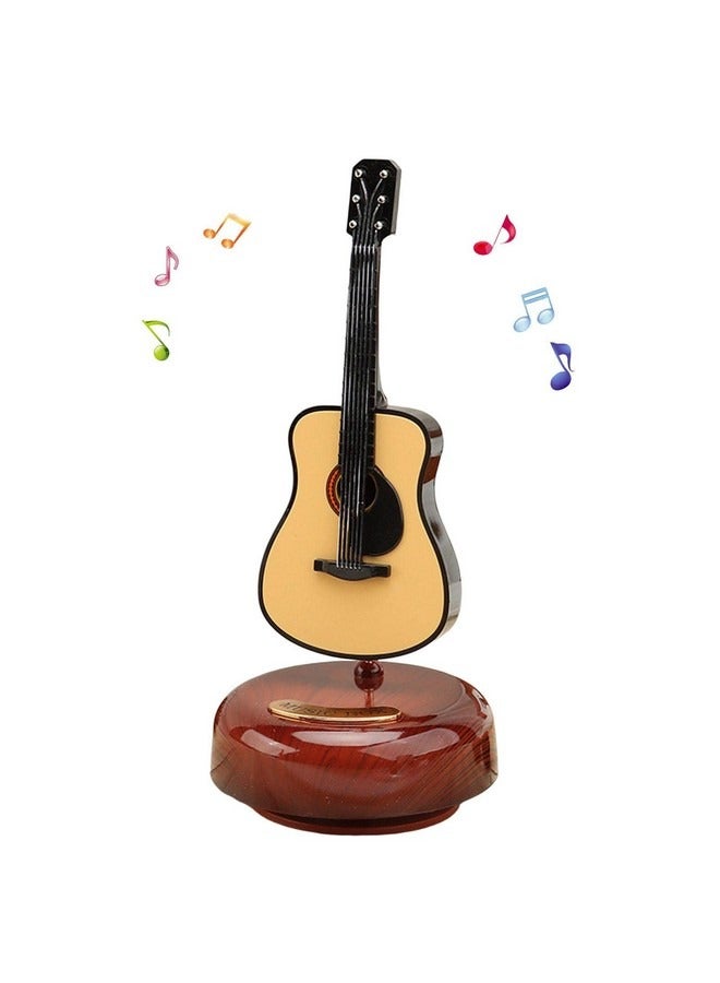 Beauenty Guitar Music Box - Classical Music Box Mini Replica Instrument Crafts Decoration Gift Craft Home Office Ornament - Image 1