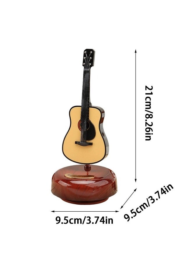 Beauenty Guitar Music Box - Classical Music Box Mini Replica Instrument Crafts Decoration Gift Craft Home Office Ornament - Image 5