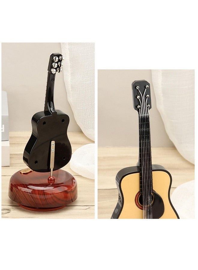 Beauenty Guitar Music Box - Classical Music Box Mini Replica Instrument Crafts Decoration Gift Craft Home Office Ornament - Image 4