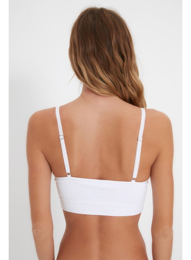 trendyol White Seamless/Seamless Covered Bra THMAW22SU0043  - Image 3