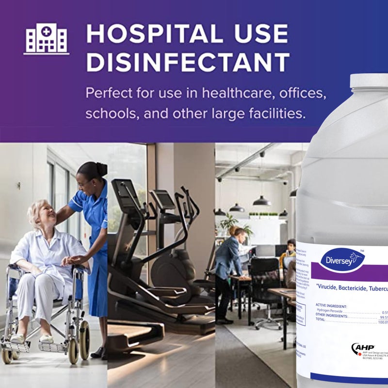 Oxivir Diversey 100898636 Tb One-Step Disinfectant Cleaner, Hospital Grade Accelerated Hydrogen Peroxide AHP, No Fragrance Added, Ready-to-Use Liquid, 1-Gallon - Image 4