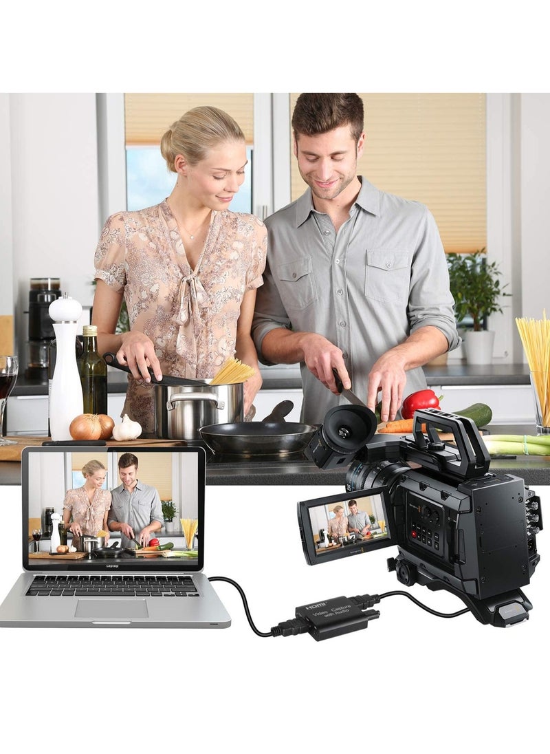 Generic - HDMI Video Capture Card with External Loop, USB 2.0 4K HD 1080P 60FPS HDMI Game Capture Card for Live Streaming for PS3/PS4/Xbox One/DSLR/Camcorders/SLR Cameras - Image 1