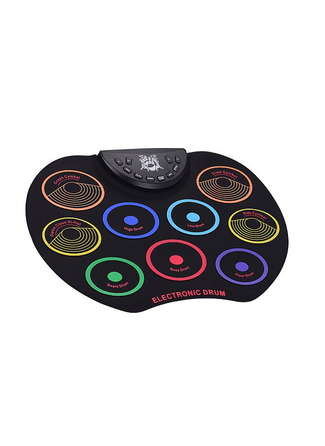 Generic Compact Size Roll-Up Drum Set Electronic Drum Kit 9 Silicon Drum Pads USB/Battery Powered with Drumsticks Foot Pedals for Children Kids  - Image 5
