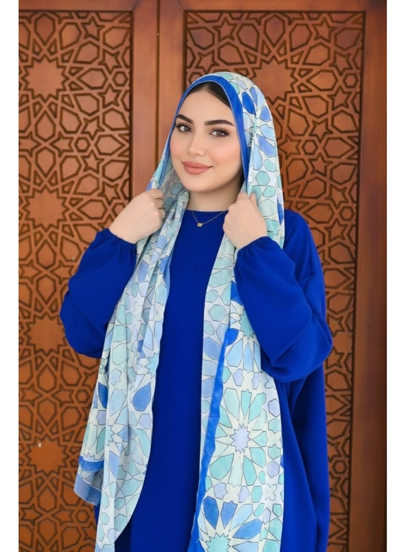 i diD Women's Prayer Isdal - Soft Cooling CY Fabric - Includes Tarha 180cm & Matching Color Prayer Mat Gift, and Rosary beads ,the best choice as a gift in any Event, Ramadan, haj ,Omra - Image 3