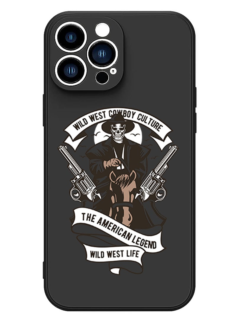 Theodor Protective Slim Fit Case Liquid Silicone Cover with Full Body Protection Anti-Scratch Shockproof Case For iPhone 14 Pro Max Black  - Window-01 - Image 1