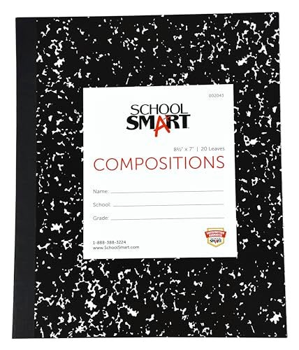 School Smart Flexible Cover Ruled Composition Book, 8-1/2 x 7 Inches, 40 Pages - Image 1