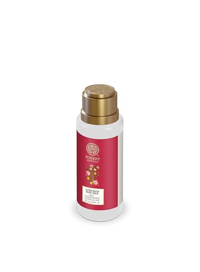 Forest Essentials Ultra-Rich Body Milk Iced Pomegranate & Kerala Lime | Ayurvedic Nourishing Body Lotion to Replenish Skin Moisture and Leave it Smooth & Scented - Image 2