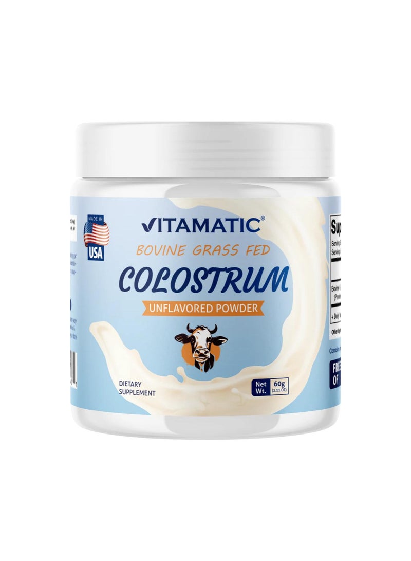 Vitamatic Bovine Grass Fed Colostrum Unflavored 2.11 oz (60 g)