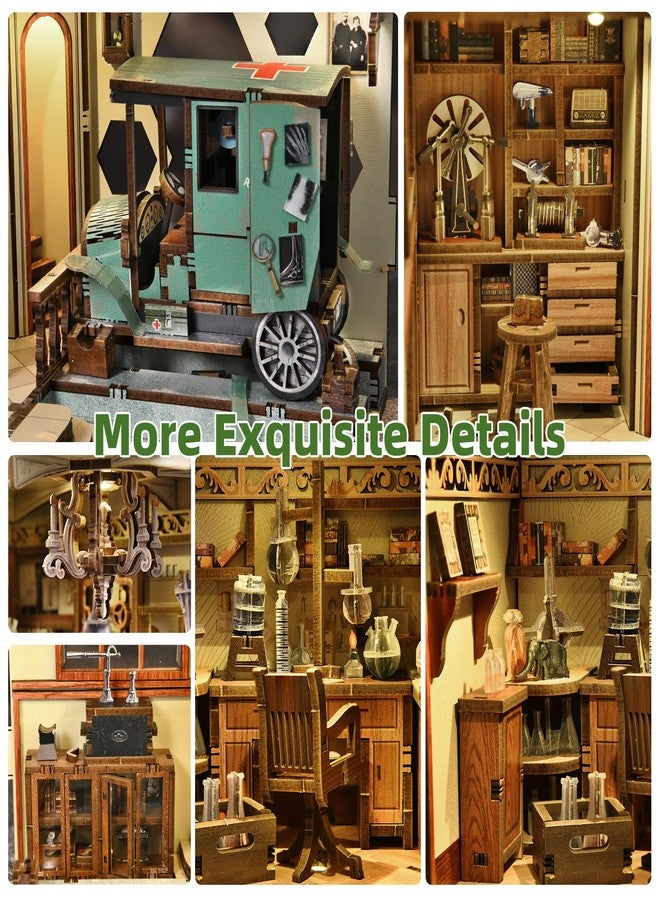 CCCDF Book Nook Kit, DIY Scene Miniature House Kit Tiny House Mini Booknook Craft Bookshelf Decor, 3D Puzzles for Adults, Gifts for Book Lovers (The Radium Lady) - Image 4