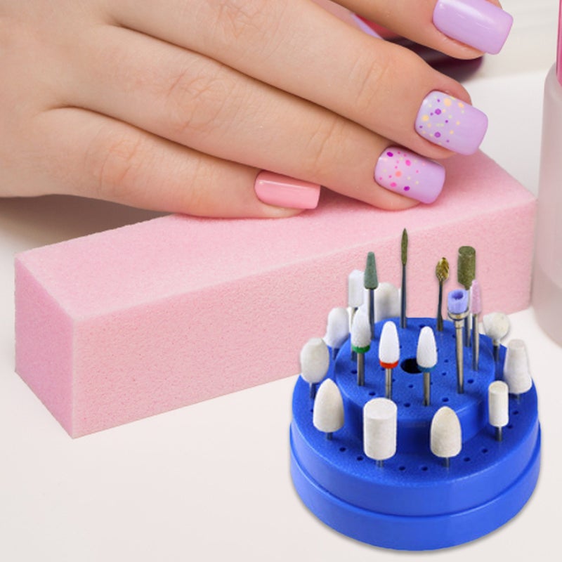 4 pcs Nail Drill Bits Holder Nail Bit Storage Stand 60 Holes Nail Bit Display Holders - Image 3