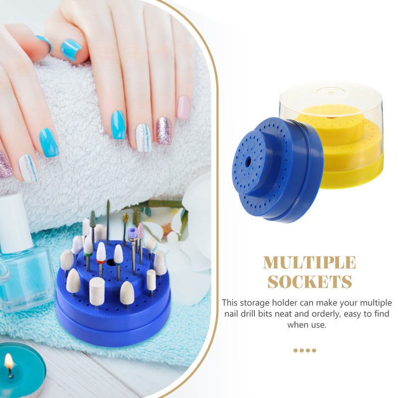 4 pcs Nail Drill Bits Holder Nail Bit Storage Stand 60 Holes Nail Bit Display Holders - Image 4
