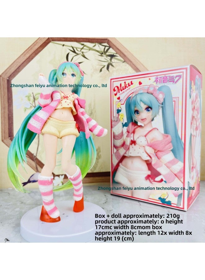 Cinnamon Dog Hatsune Miku Figure Butterfly Elf Pink Skirt Sleeping Beauty Luotianyi Ornament Beautiful Girl Gift-Color:Color Box-pajamas  - Image 1