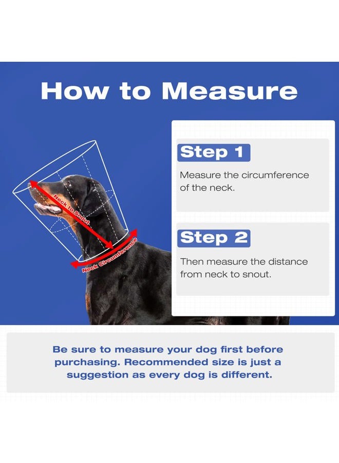 IDOMIK Dog Cone for Dogs After Surgery, Comfy Soft Dog Cones for Large Medium Small Dogs Cats, Adjustable Protective Dog Recovery Collars & Cones Alternatives to Prevent Pets from Licking Wounds,M - Image 3