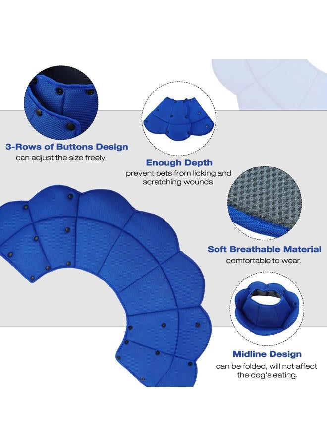 IDOMIK Dog Cone for Dogs After Surgery, Comfy Soft Dog Cones for Large Medium Small Dogs Cats, Adjustable Protective Dog Recovery Collars & Cones Alternatives to Prevent Pets from Licking Wounds,M - Image 4