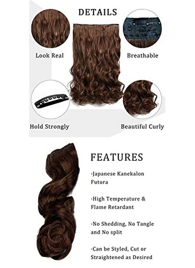 BeatStock Hair Extension in Curly Texture Brown color For Women and girls  - Image 4
