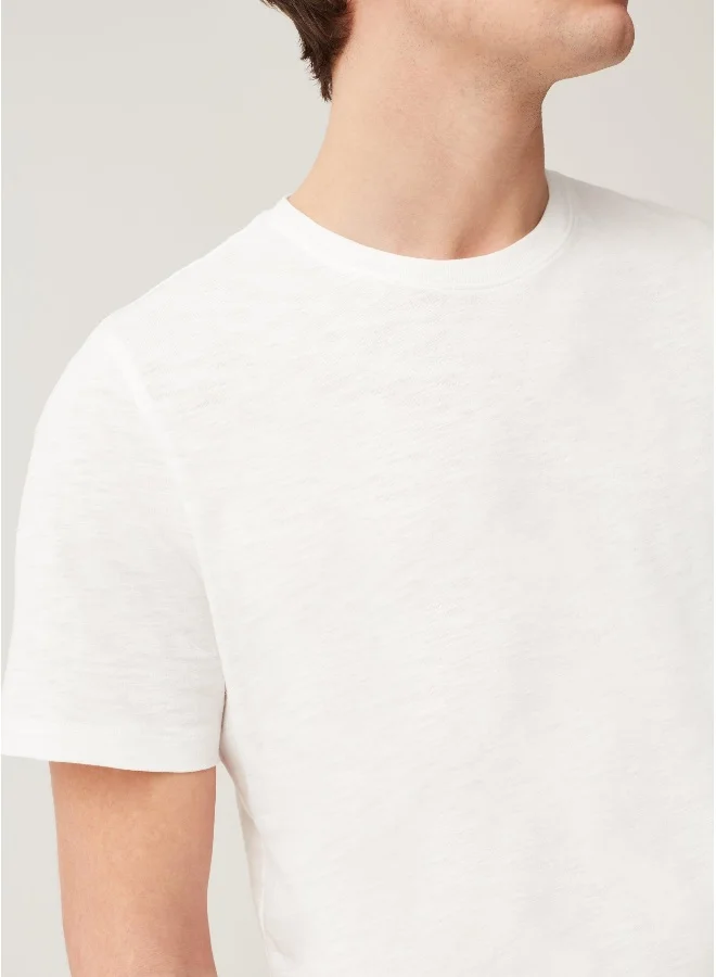Ovs Ovs Round-Neck T-Shirt In Jersey Slub