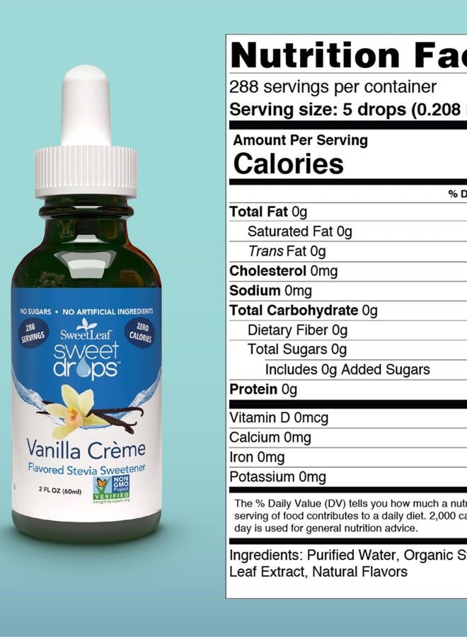 SweetLeaf Sweet Drops SweetLeaf Stevia 2 Ounce Vanilla Creme 3 Pack Vanilla 2 Ounce (Set of 3) Multi - Image 2