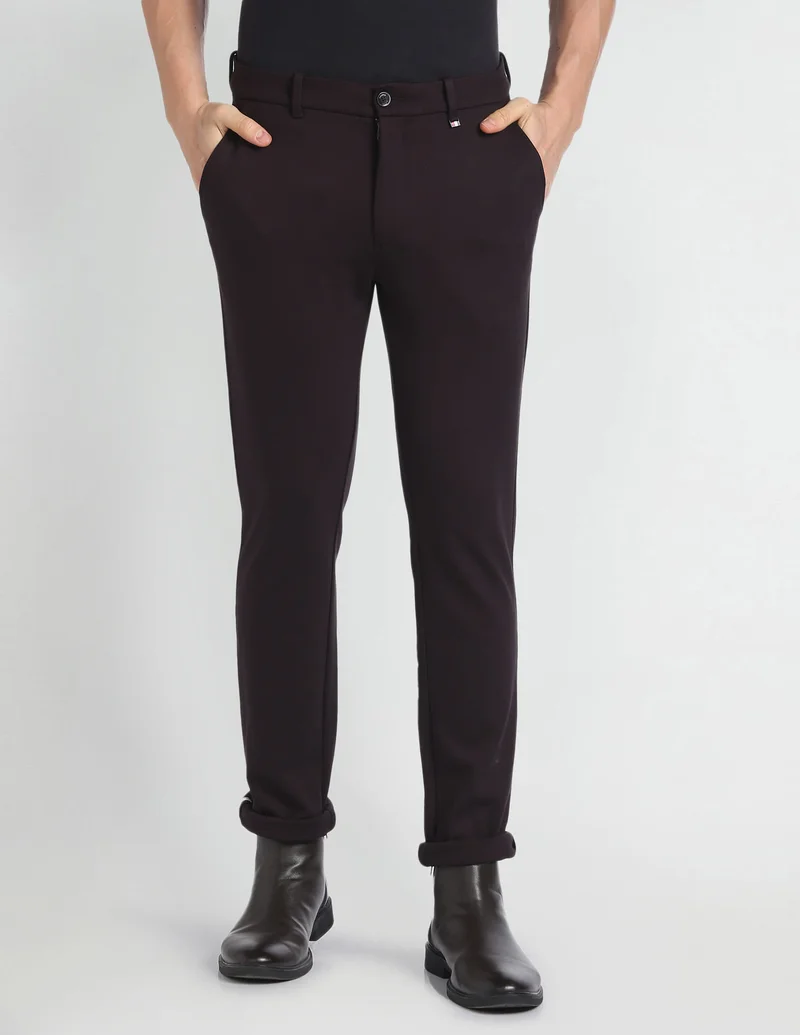 Arrow Wine ASAGTR2428 Wine Mens Trousers for Men | Best Price UAE