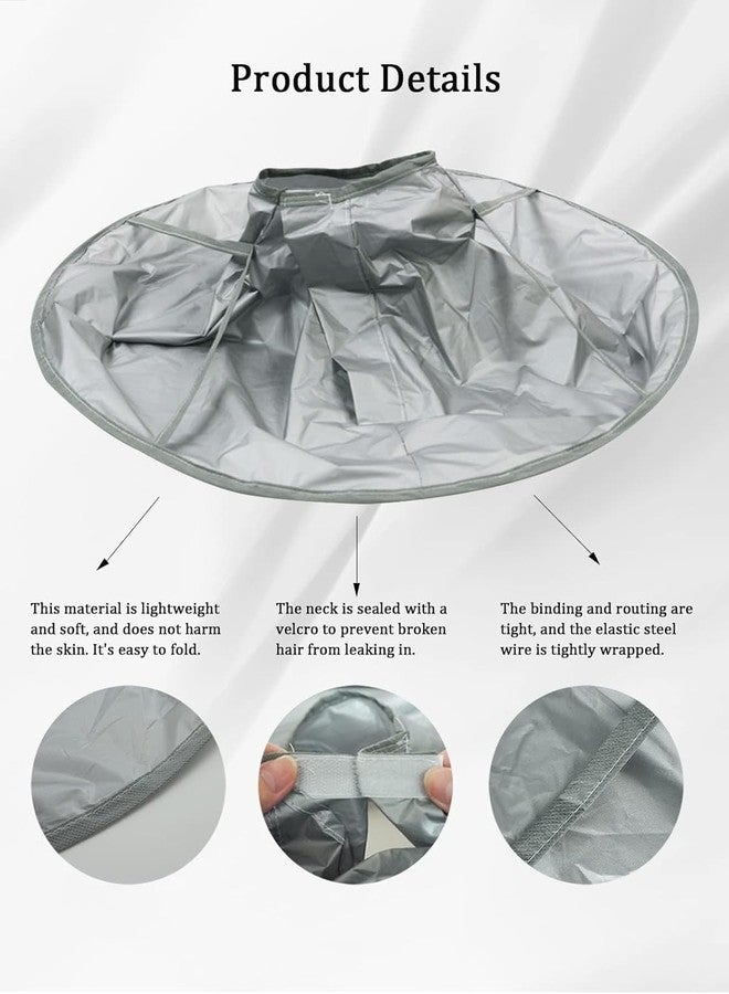 Olpad Portable & Easy Clean Hair Catcher Bib for Home Haircuts and Shaving, Adjustable Anti-Static Hairdressing Cape with Clear Rim, Perfect for Mess-Free Beard Trimming and Hair Styling - Image 3