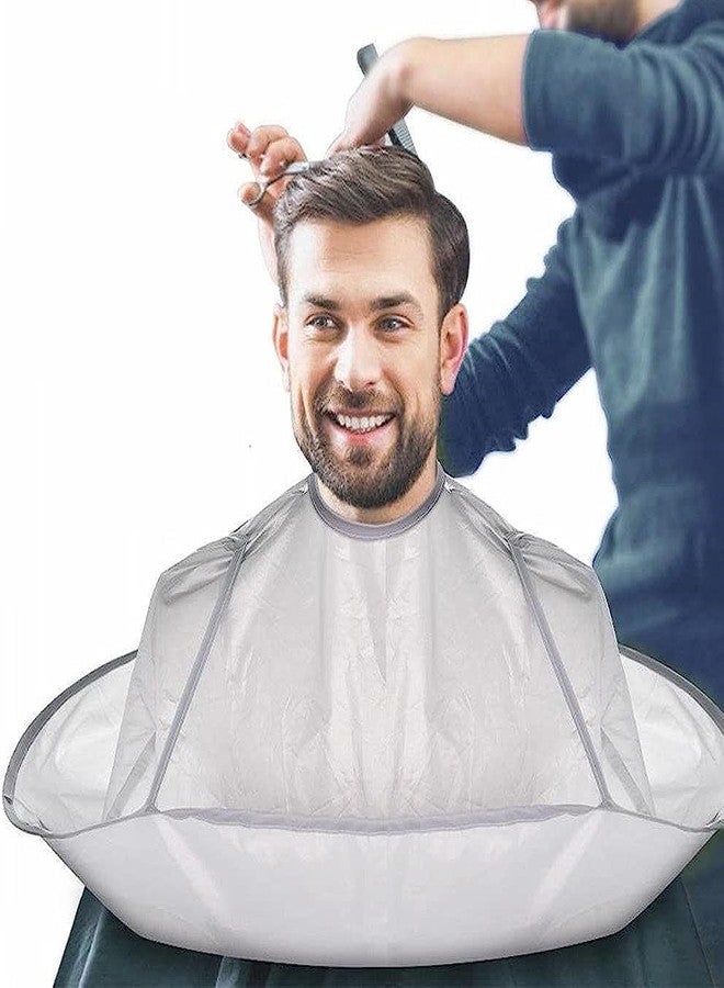Olpad Portable & Easy Clean Hair Catcher Bib for Home Haircuts and Shaving, Adjustable Anti-Static Hairdressing Cape with Clear Rim, Perfect for Mess-Free Beard Trimming and Hair Styling - Image 2