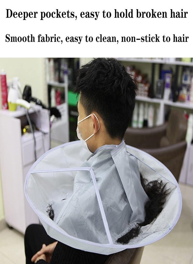 Olpad Portable & Easy Clean Hair Catcher Bib for Home Haircuts and Shaving, Adjustable Anti-Static Hairdressing Cape with Clear Rim, Perfect for Mess-Free Beard Trimming and Hair Styling - Image 5