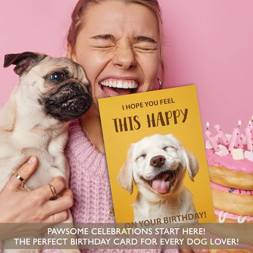 Gooji 5x7 Funny Happy Dog Birthday Card – Cute Puppy Design, Hilarious Greeting, Perfect for Dog Lovers, Men, Women, Husband, Wife - Image 2