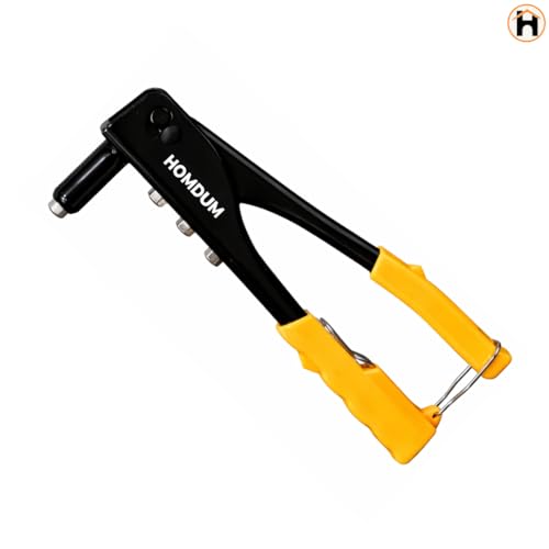 Homdum Non Slip 10 inch Rivet Gun and Rivets, Riveter Nail Gun, Pop Riveter With 150 Aluminum Blind Rivets (Green yellow). - Image 2