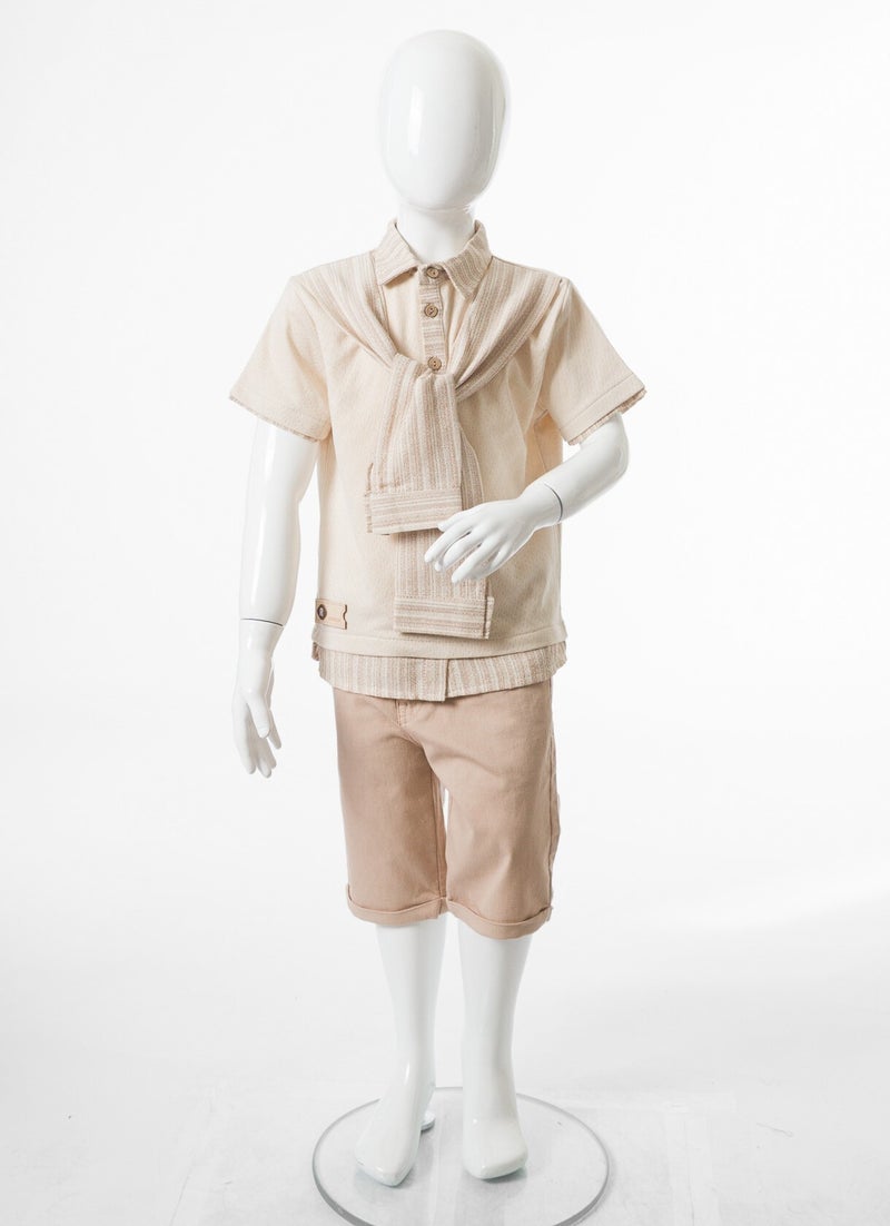 Hype Boys' two-piece summer set (T-shirt + shorts) for ages 1 to 5 years 6233 - Image 5