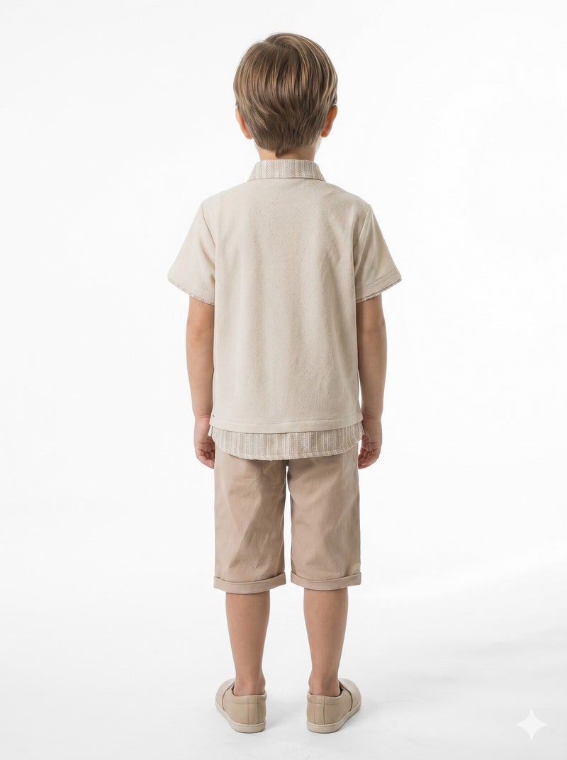 Hype Boys' two-piece summer set (T-shirt + shorts) for ages 1 to 5 years 6233 - Image 3