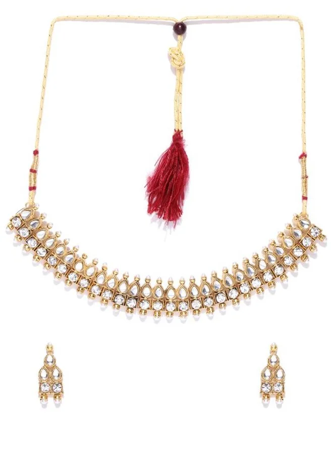 برياسي Brass Women Brass Jewellery Set with pattern and secured with closure and styled in ideal for Ethnic moments — crafted to elevate your special moments.
