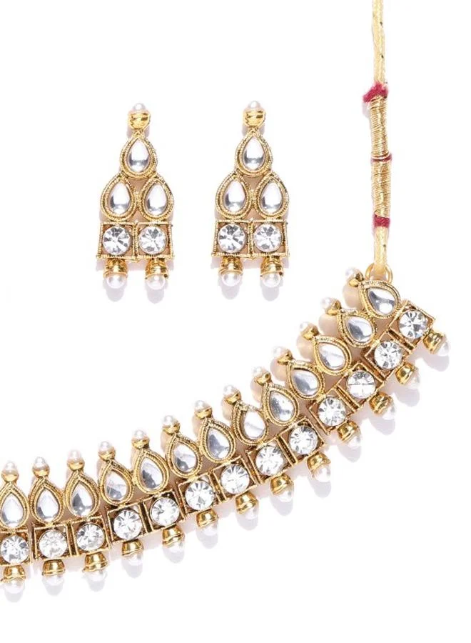 Priyaasi Stone Studded Beaded Jewellery Set