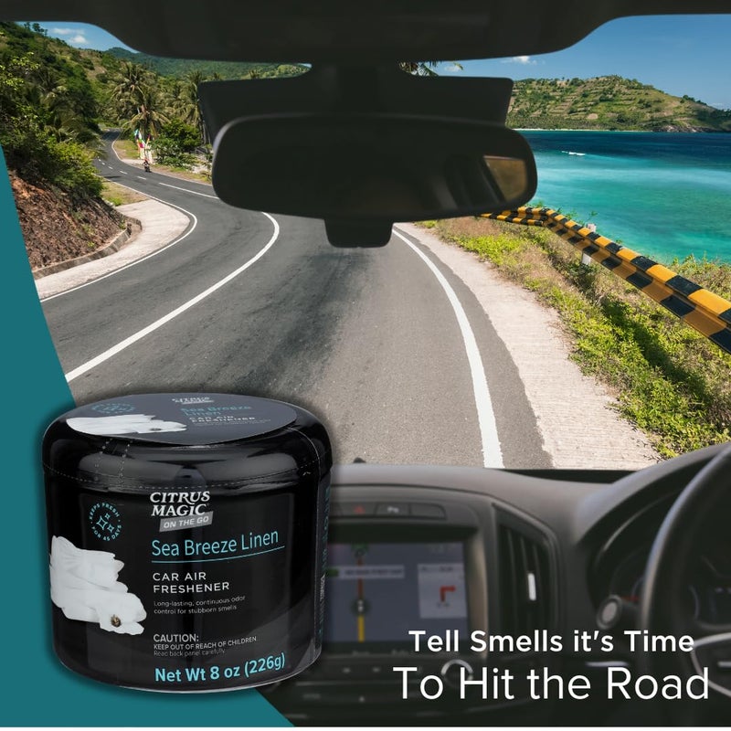 Citrus Magic On The Go Odor Absorbing Solid Air Freshener, Sea Breeze Linen, 8-Ounce, Pack of 1 - Image 2