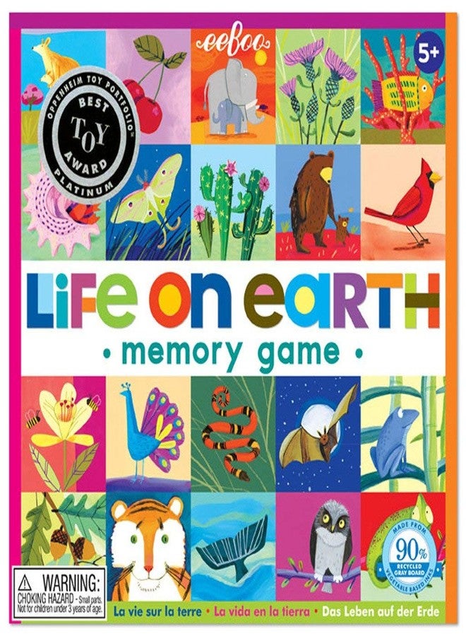 eeBoo: Life on Earth, Memory & Matching Game, Developmental and Educational, 24 Pairs to Match, Single or Multiplayer Function, For Ages 3 and up - Image 1
