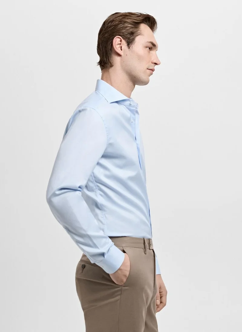 Mango Man  Slim fit structured suit shirt for Men | Best Price UAE