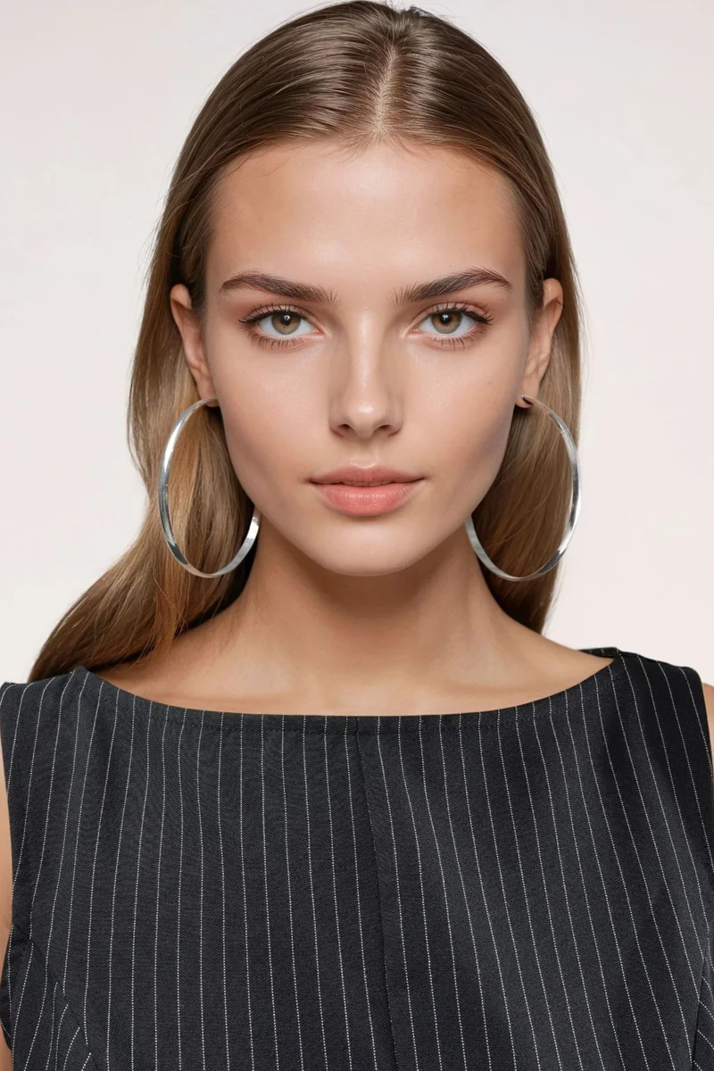 Hiccup Black Striped Boat Neck Peplum Top with Zipper for Women | Best Price UAE