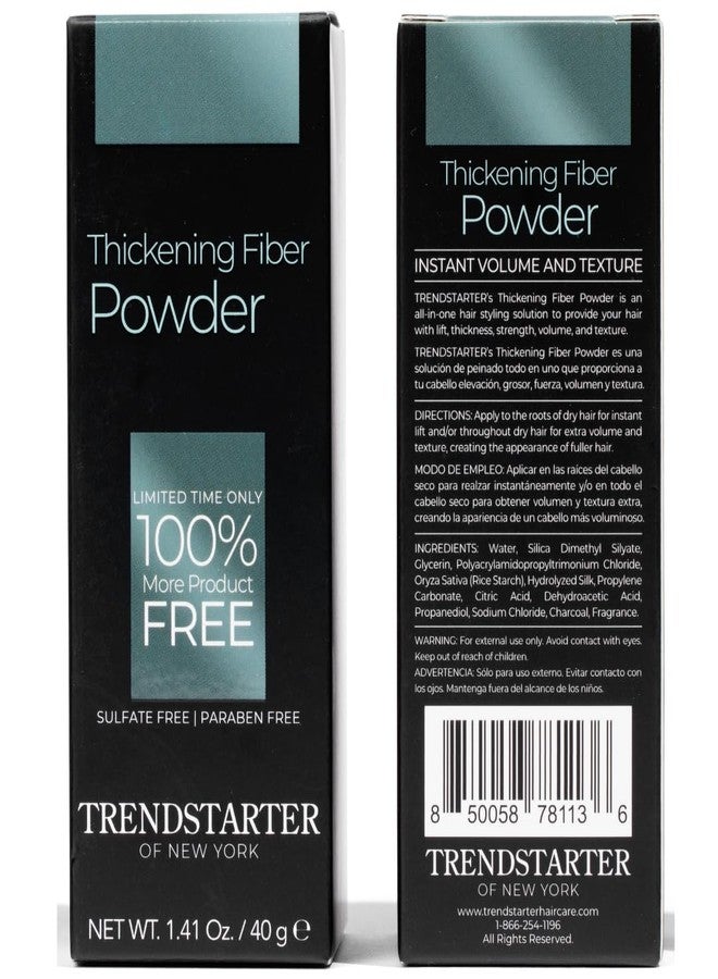 TRENDstarter تريندستارتر - مسحوق الألياف المكثف (40 جرام) - مسحوق تصفيف الشعر بلمسة نهائية طبيعية غير لامعة لجميع ألوان الشعر - كثافة فورية، حجم، وملمس - تركيبة خفيفة الوزن تقضي على الزيت - Image 2