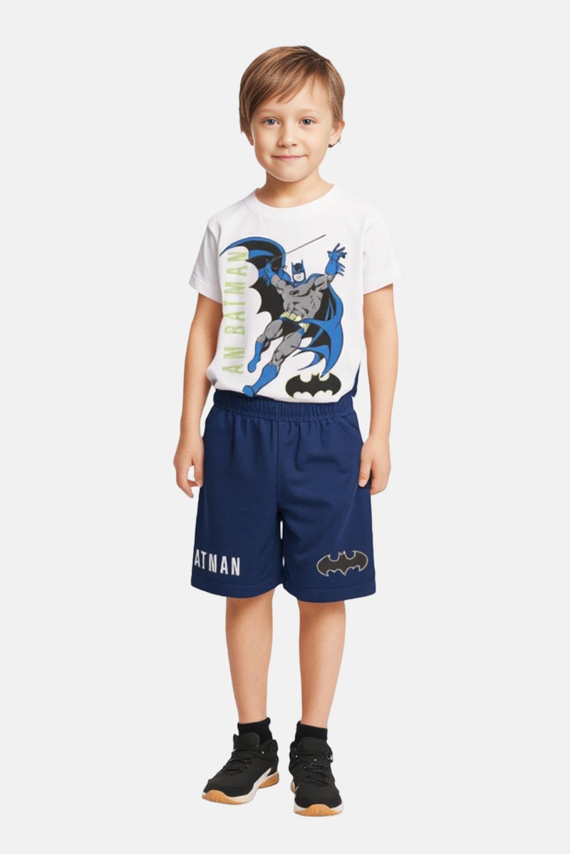 DC Kids Boy 2 Pcs Graphic Print Top And Bottom Set, Multicolor - Image 1