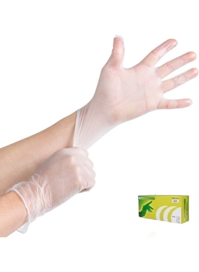 NIBEMINENT High Quality Disposable Vinyl Hand Gloves Clear Smallcm  - Image 2