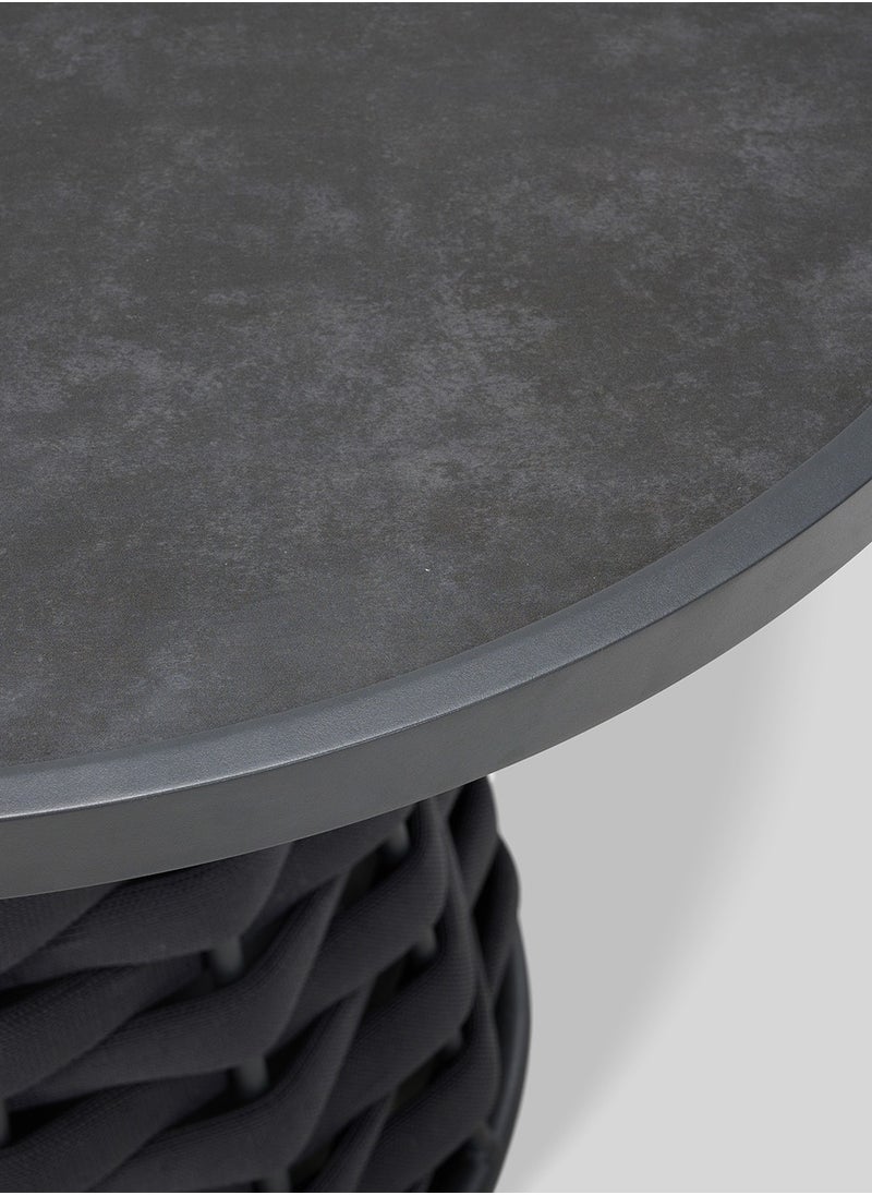 AL HUZAIFA FURNITURE - Hug Outdoor Round Table Ceramic Glass Top - Image 1