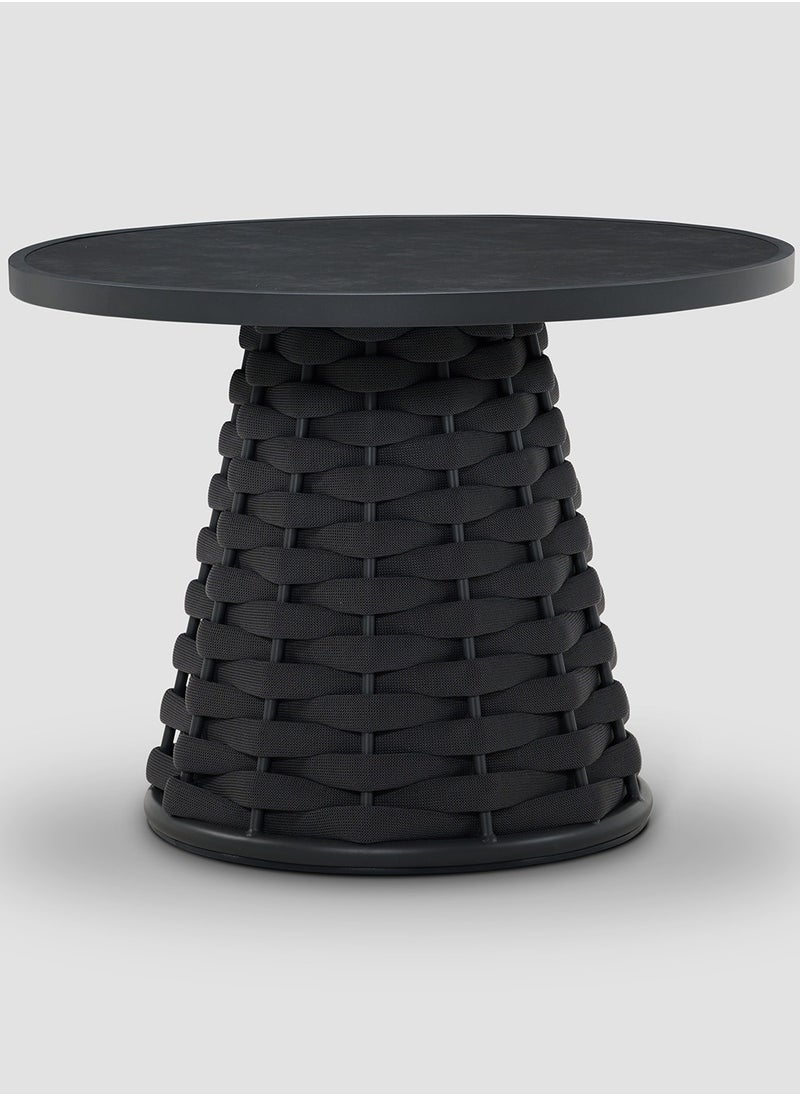 AL HUZAIFA FURNITURE - Hug Outdoor Round Table Ceramic Glass Top - Image 1
