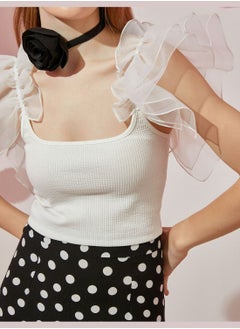 KOTON Rachel Araz X Koton - Tulle Detail Ribbed Strappy Tanktop  - Image 5