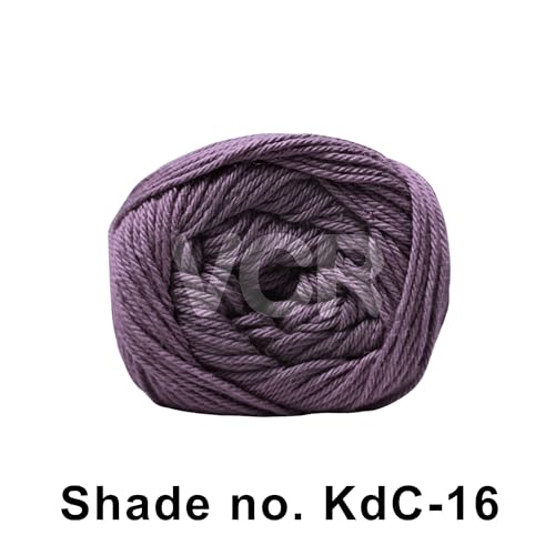 VCR 4Ply Wine Yarn, 100 Grams Hank, 320 Meters Length, Cotton Combed Ball for Crochet and Knitting, Soft Crosia Threads, Pack of 1 Yarn, Suitable for DIY Crafts - Image 2