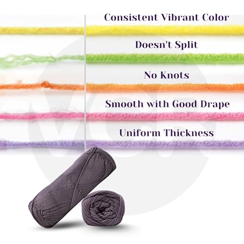 VCR 4Ply Wine Yarn, 100 Grams Hank, 320 Meters Length, Cotton Combed Ball for Crochet and Knitting, Soft Crosia Threads, Pack of 1 Yarn, Suitable for DIY Crafts - Image 4